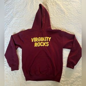 Danny Duncan Virginity Rocks Hoodie Medium Maroon Purple